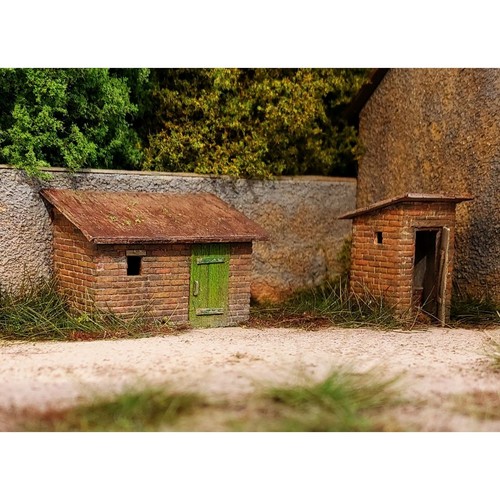 Holztoilette schuppen 87 - &, 1:87